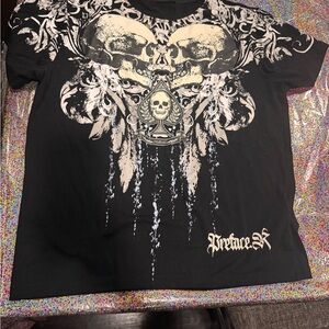 Black Graphic Skull T-Shirt